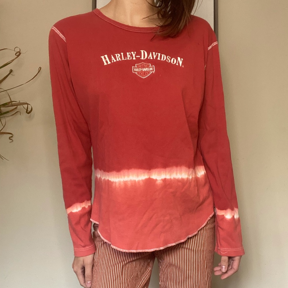 Long sleeve Harley Davidson tie dye shirt